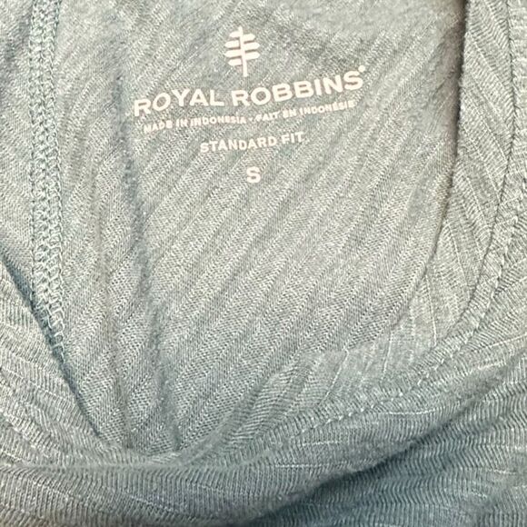 ROYAL ROBBINS Women’s Green Stripe Vacationer Long Sleeve Performance Tee Size S - Picture 3 of 5